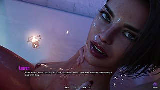 Touching My Horny Stepmom's Pussy While Bathing Together - 3D Hentai Animated Porn - Life in Santa County