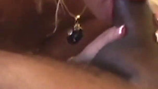 Hot MILF bangs hard on his big black cock