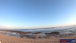 Thai GF beach visit and sex at home