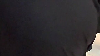 Arab Hot Maid Stuck When She Clean Under Bed - Big Ass Hijabi Girl Wear Abaya Niqab & Panty
