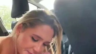 Hot blonde teen sucks big cock in the car. I found her on meetxx.com
