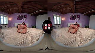Sensual Petra Lays Down In Bed And Shows Off Her Bare Feet; Virtual Reality Foot Fetish Video