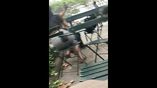 DaEbone Candid Chinese ass in the park