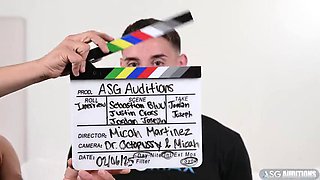 Inked Muscled Jock Spitroasted Hard In Threesome - ASGMax