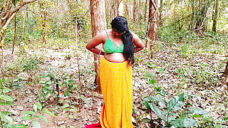 outdoor forest sex. Desi bhabi fucking Husband&#039;s small big dick. Telugu dirty talks.