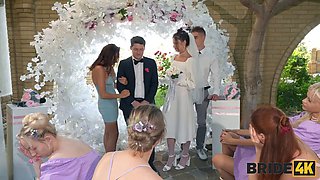 BRIDE4K. A real wedding anal fuck, Bride was nailed by a toastmaster