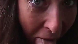 Sexy MILF Marie Sucks Cock, Shows Cum and Swallows