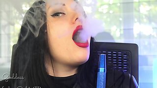 Cum to My Big Burgundy Seduction and Big Hookah Smoke