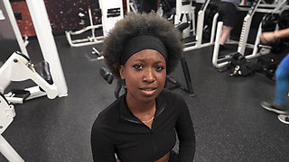 Astonishing ho craves fuck and creampie in gym from friend