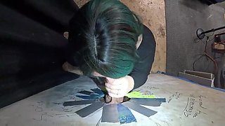Naughty Asian teen wife cheats at gloryhole - sucks stranger's big load and swallows every drop