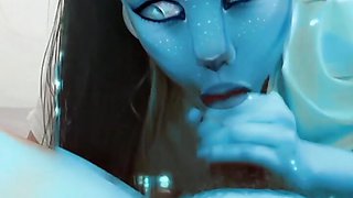 Avatar Cosplayer Roughly Fucks till Cum in Pussy POV