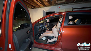 Teen sneaks out to cheat in her boyfriend's car