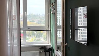 Busty Russian wife stops burglar by offering him her fleshy pussy