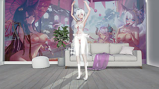 I Cannot Stop Me White Stockings; Erotic Wedding Dress; Striptease