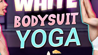 White  Sheer Bodysuit Yoga Workout - Hannahjames710