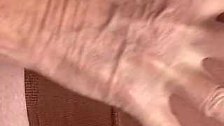 Aunty Sandra Putting on Her Tan Rht's