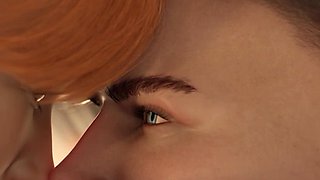 Redhead Babe with a Perfect Body Rides a Big Cock and Gets Her Little Pussy Creampied - Taboo University(steam Game) - Part 10
