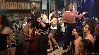Reality porn video with a bunch of drunk girls having sex
