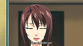 Hot busty milf with huge tits seduces a younger guy and gets fucked in the shower - Hentai