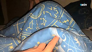 Stepcrony's daughter steams bj to stepfather under blanket