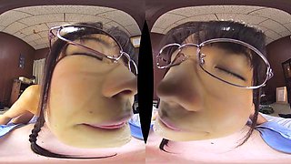 Japanese teen beauty: Blowjob, Brunette  Asian VR Porn