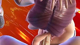 Nakai's Bikini Pool Party Gangbang - Hentai Double Blowjob Service for Two Big Cocks, Cowgirl Double Penetration, and Missionary