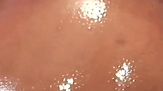 Ebony-skin Megan Pryce fucks black cock in her ass and makes him cum