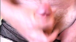 Cum on My Black Panties - Gay Crossdresser Handjob