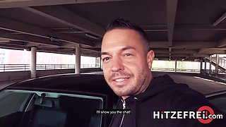 Filthy car park fuck with blonde silicone chick Angel - Hitzefrei