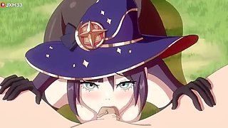 Genshin Impact Hentai: Mona with Big Tits and Big Ass Fucking Animation
