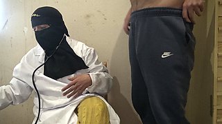 Shy Boy Is Shocked When Muslim Nurse Touches His Cock