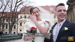 Hunt4k. nice teen bride gets banged for money in front of her groom