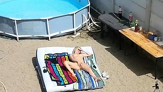 Risky Outdoor Fuck With My Blonde Mature Stepmom