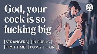 Fucked hard by a biker guy with a monster cock. Stranger sex. Real public sex.