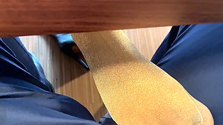 Milf school principal having a foot fetish in her office