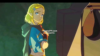 Zelda In The Pool ( Gives To Pussy Link ) Uncensored HENTAI