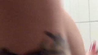 Hot stepsister caught step brother jerk with her panties and help with handjob