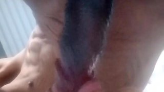 Closed up side view sucking !