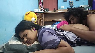 Mallu Stepmom Nighty Blow Job And Hot Sex With Stepson