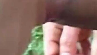 Horny brunette gets banged by two guys