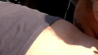 Blowjob at the jankyard and fucking on the hood of the car