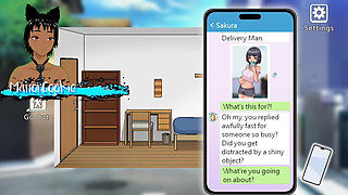 Delivery Hot - Delivering Packages and Meeting Sakura Who Likes to Work Out and Protein Like Cum
