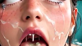 Cute Ahegao Ai Girls - Sweating and Full of Cum - Fapai Premiere