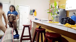 Controversial Viral Video! Nurse Fucks with Lover and Her Husband Almost Finds Her at Home When He Gets Home From Work