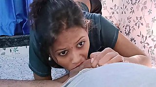 Cute Desi giving his cock a sloppy blowjob in POV