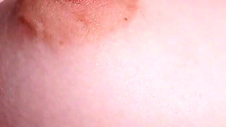 Homemade Close up of Tits Licking of Modest Wife
