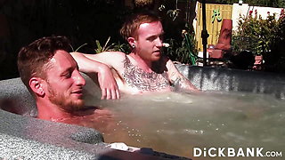 Tattooed Gay Corey Gunz And Dom Ty Jerks Off Outdoors