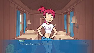 Busty anime girl Loveskysan69 in cartoon fun at Camp Pinewood