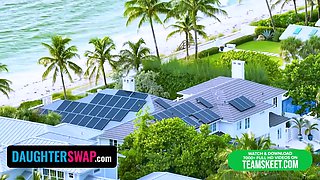 This is a sensational step-father's day vacation - daughters are stepparent cock virgins no more