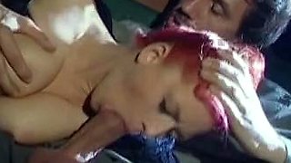 Redhead amateur GF gives blowjob 3